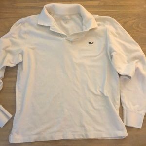 Vineyard Vines Long-Sleeve White Polo